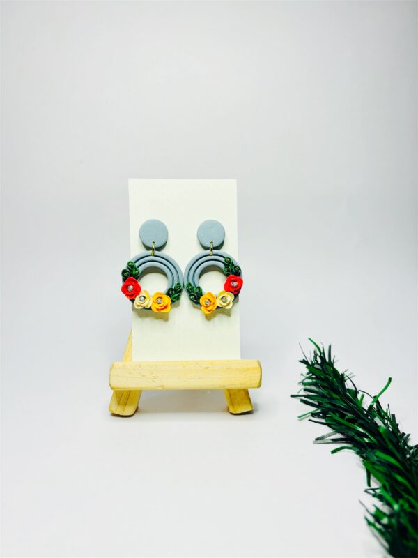 Pastel Blue Bloom Hoops