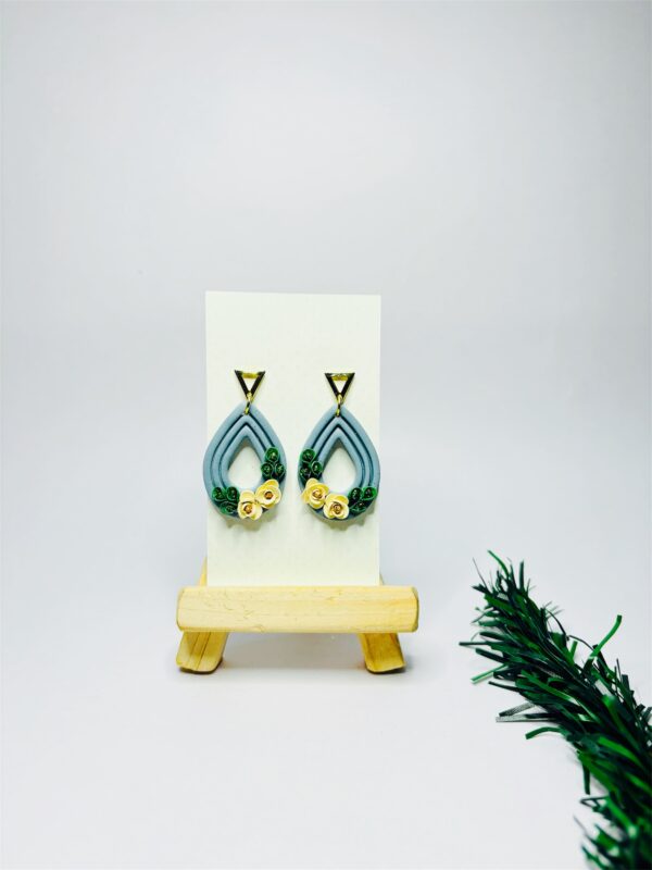 Dusty Blue Teardrop Earrings